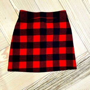 J. CREW PLAID MINI SKIRT